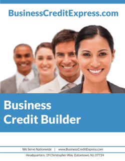 Our Brochure - BusinessCreditExpress.com
