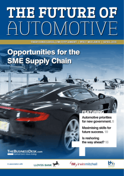 Future of Automotive: SME Supply Chain Opportunities