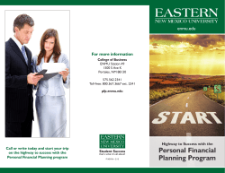 Personal Financial Planning Program