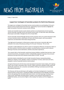 Largest Ever Contingent of Australian products for North Asia