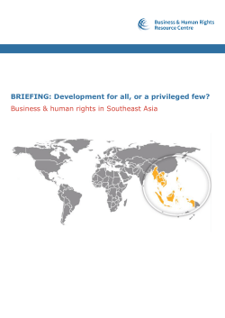 BRIEFING: Development for all, or a privileged few? Business