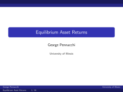 Equilibrium Asset Returns