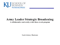 Army Leader Strategic Broadening