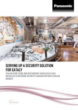 SERVING UP A SECURITY SOLUTION FOR EATALY