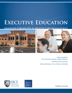 Executive Education - Jesse H. Jones Graduate School of