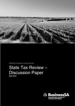 State Tax Review â Discussion Paper