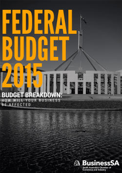 Please click here to view the 2015 Federal Budget