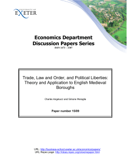 Economics Department Discussion Papers Series