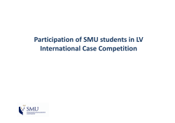 Participation of SMU students in LV International Case Competition
