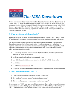 The MBA Downtown - College of Business Administration