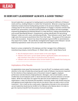 Is Servant Leadership Always a Good Thing?