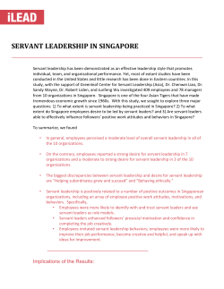 Servant Leadership in Singapore