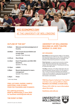 HSC ECONOMICS DAY AT UOW - Business