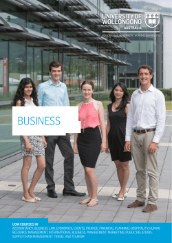 BUSINESS - University of Wollongong