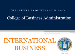 International Business Career Information
