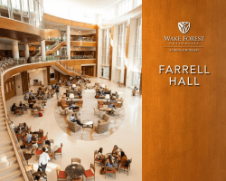 Farrell Hall Brochure - Wake Forest University School of Business