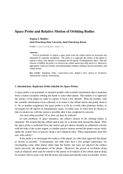 Space Probe and Relative Motion of Orbiting Bodies