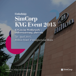 SimCorp KVG Event 2015 - Bundesverband Alternative Investment eV