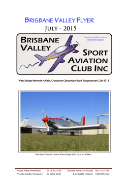 May - 2015 - Brisbane Valley Sport Aviation Club
