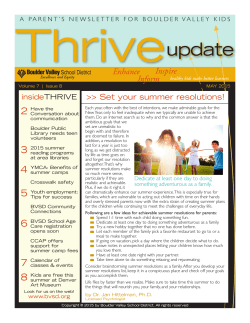 May 2015 Thrive English - Boulder Valley School District