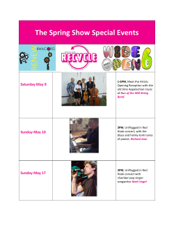 Spring Show Calendar 2015