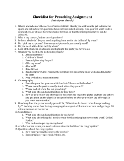 Checklist for Preaching Assignment