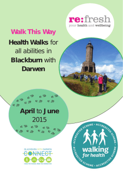 Walk this Way Apr-Jun 2015 - Blackburn with Darwen Connect