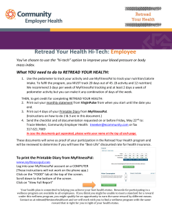 Retread Your Health Hi-Tech: Employee