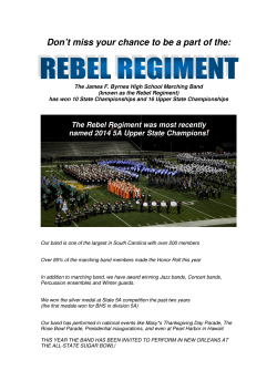 2015 MARCHING BAND FLYER