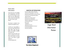 Sugar Bowl Information Packet