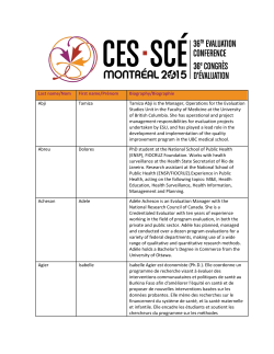 here - CES 2015 Conference - Canadian Evaluation Society