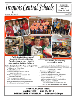May 2015 - Iroquois Central School District