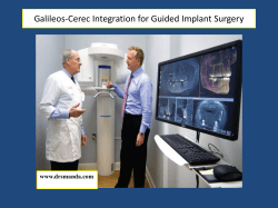 Galileo-Cerec Integration for Guided Implant Surgery