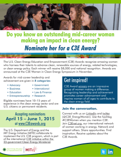 C3E Awards for Women in Clean Energy
