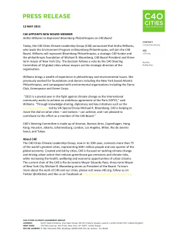 Page 1 12 MAY 2015 C40 APPOINTS NEW BOARD MEMBER