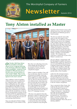 Tony Alston installed as Master
