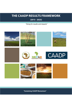 THE CAADP RESULTS FRAMEWORK