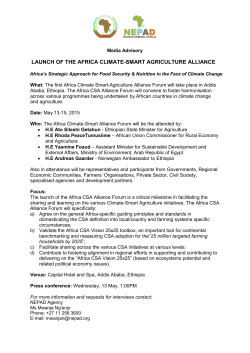 LAUNCH OF THE AFRICA CLIMATE-SMART