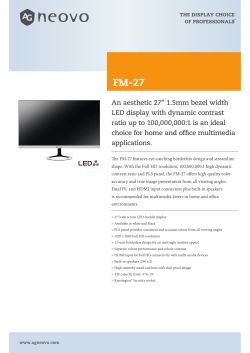 An aesthetic 27â 1.5mm bezel width LED display with