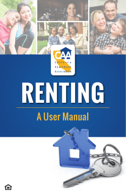 A User Manual - The California Apartment Association