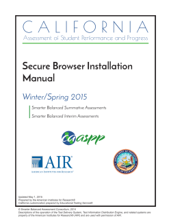 2015 Secure Browser Installation Manual