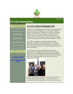 CA CCA Spring 2015 Newsletter - California Certified Crop Adviser