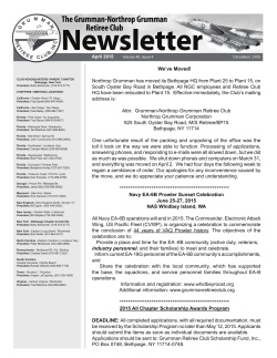 April 2015 Newsletter - Grumman Retiree Club