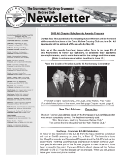 May 2015 Newsletter - Grumman Retiree Club