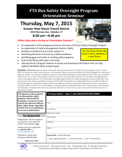 Thursday, May 7, 2015 - CACT the Connecticut Association for