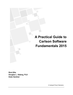 A Practical Guide to Carlson Software Fundamentals 2015