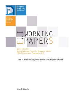 RSCAS 2015/23 Latin American Regionalism in a