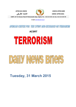 Daily News Briefs 31-03-2015