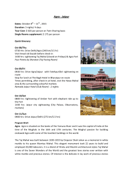 Agra - Jaipur - CAETS 2015 India