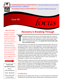 Focus 40: Recovery is Breaking Through